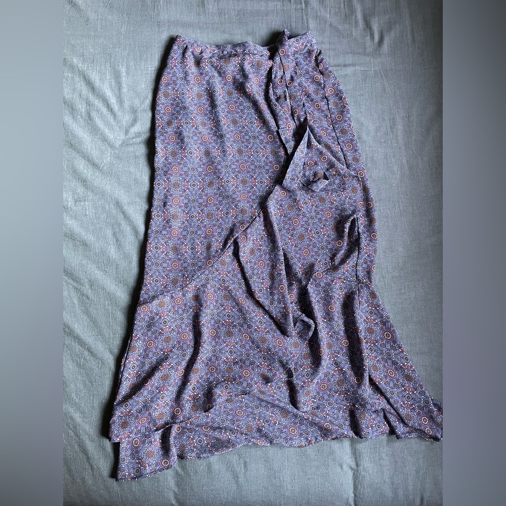 Beautiful Asymmetrical Skirt with small Flower Print